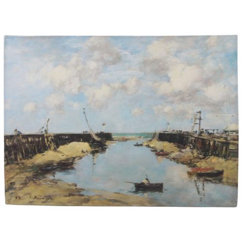 The Entrance to Trouville Harbour by Eugene Boudin