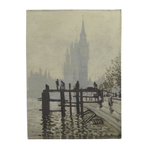 The Thames below Westminster by Claude Monet Tea Towel